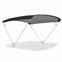 AWNING 4 ARMS SUITABLE FOR BOATS - COLOR BLACK - W 200 cm x H 150 cm x L 255 cm - SM74175B - SMR